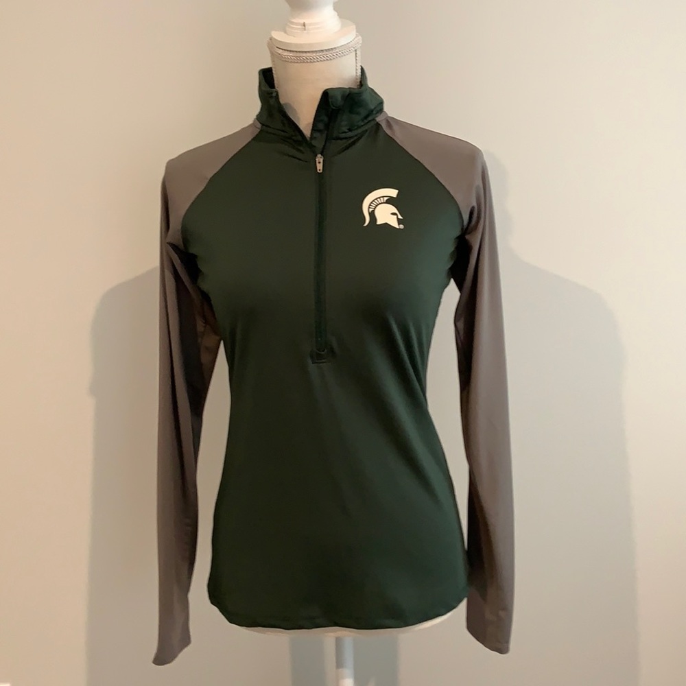 Michigan State University 3/4 zip athletic top
